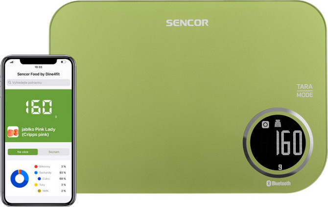Весы кухонные Sencor SKS7070GG 5 кг салатовые Київ - зображення 1