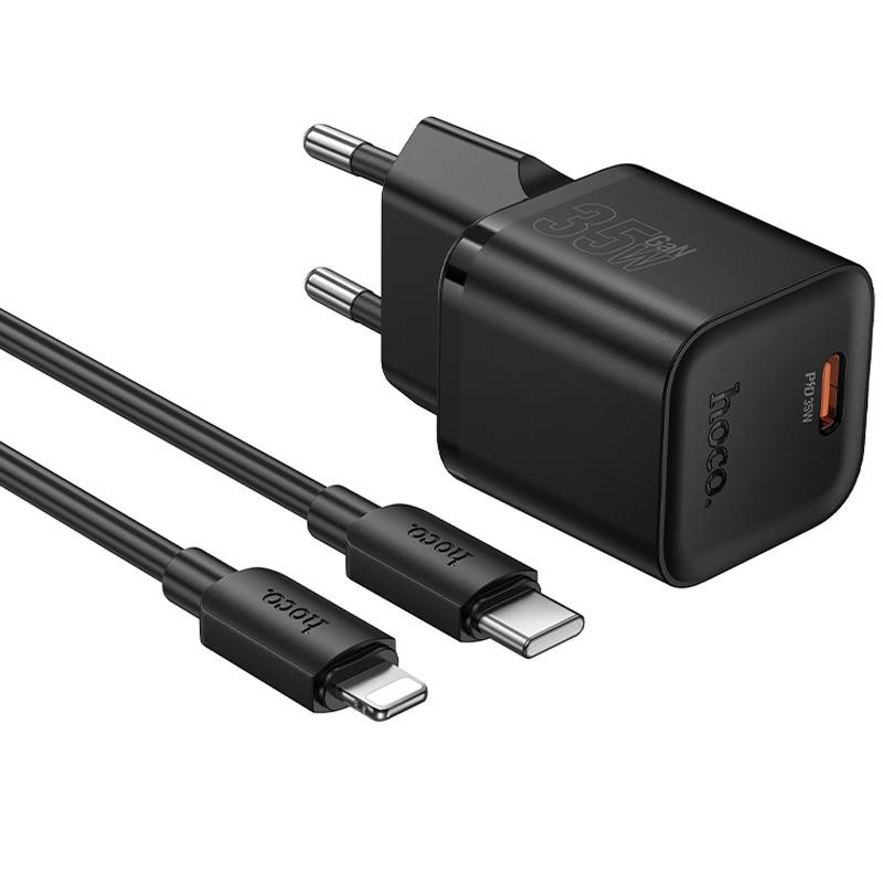 СЗУ Hoco N66 Ingenious PD35W (1USB-C) + кабель Type-C to Lightning Херсон - изображение 3