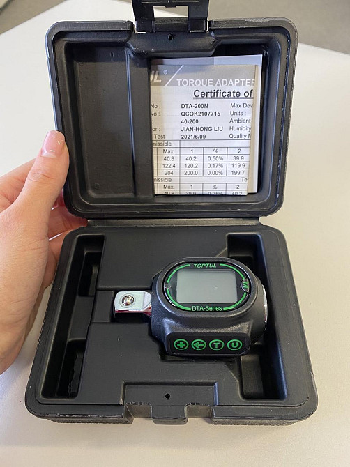 Цифровой динамометрический адаптер TOPTUL 1/2" 40-200Nm DTA-200N Харьков - изображение 4