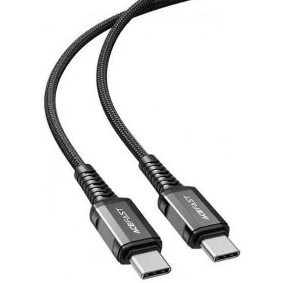 DM Кабель Acefast C1-09 Type-C to Type-C PD240W 40Gbps USB 4 aluminum alloy 1m Black/Gray (Код товар Харків