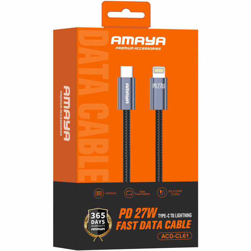 Дата кабель Amaya 61CL Type-C to Lightning 27W (1m) Херсон - зображення 2