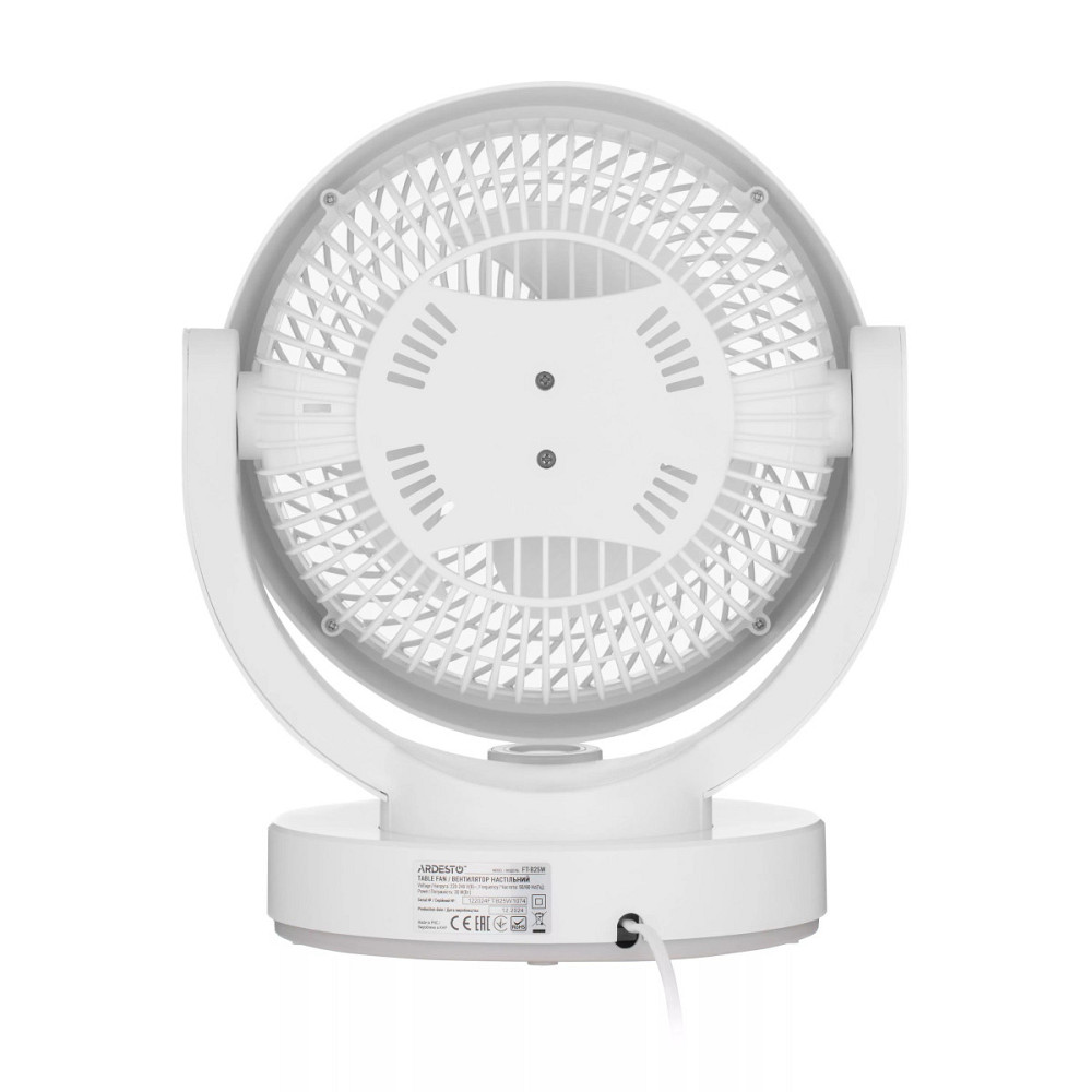 Вентилятор настольний Ardesto FT-B25W 30 Вт белый Київ - зображення 7