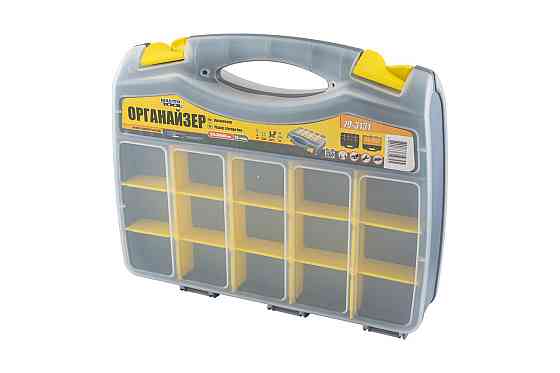 Органайзер двухсторонний MASTERTOOL с ручкой 15" 370х300х80 мм 15 секций/10 лотков 79-3131 Харків