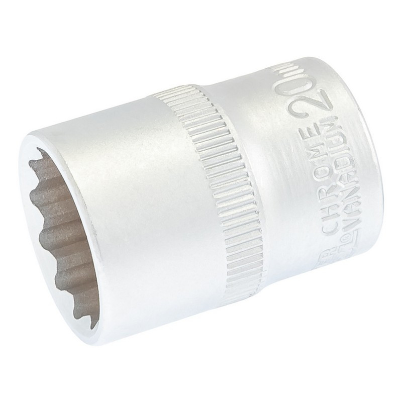 Головка торцевая MASTERTOOL 12-гранная ½" 20 мм L 40 мм CrV 78-0620 Харків - зображення 1