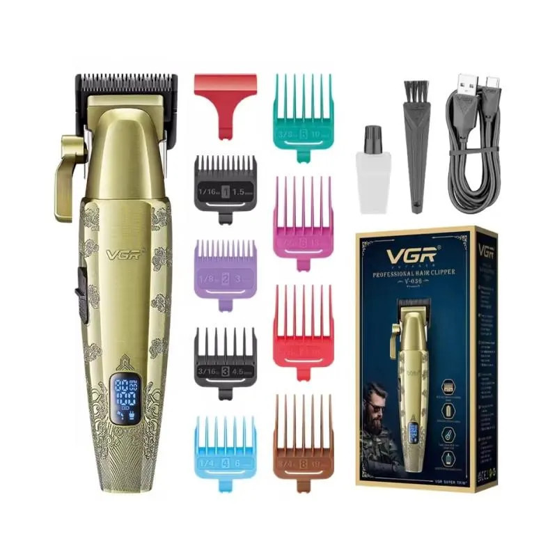 Машинка для стрижки аккумуляторная VGR V-036 5 Вт золотистая Киев - изображение 2