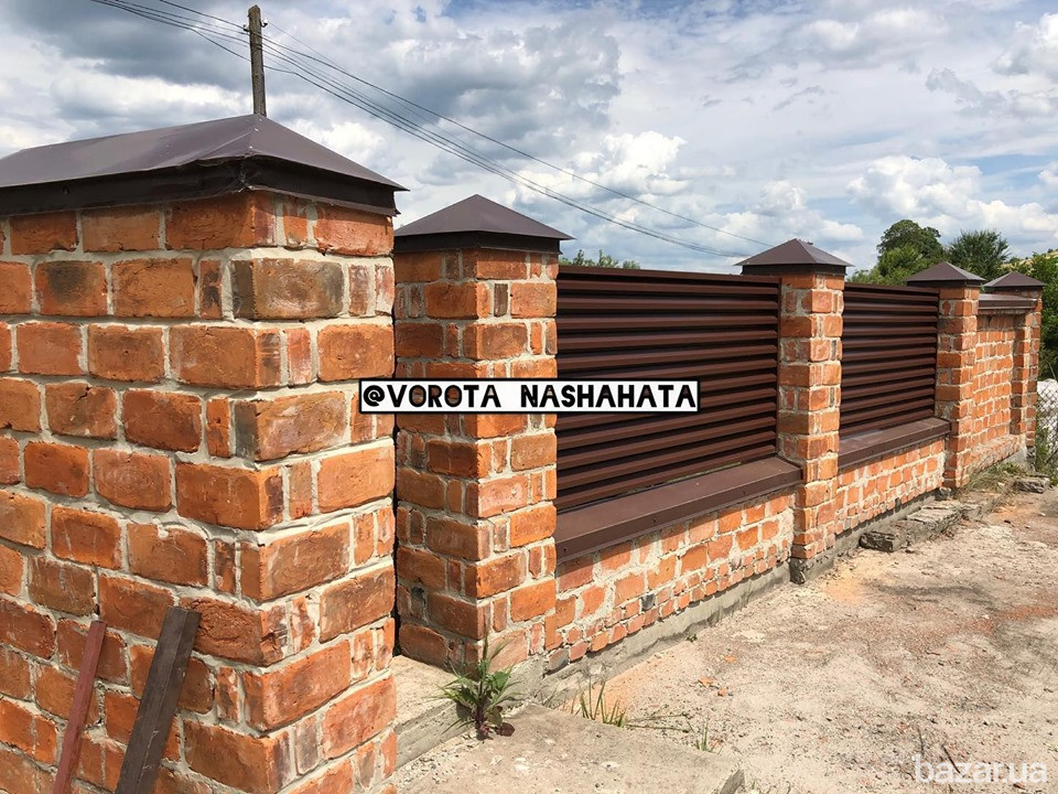 Купити металеві ковпаки на огорожу.Дашок металевий на паркан. Черкаси - зображення 5
