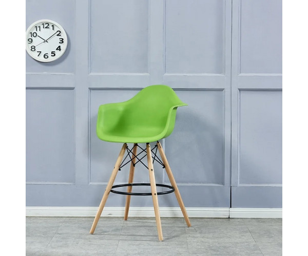 Стілець Тауер Вуд Eames барний високий зелений Дніпро - зображення 4