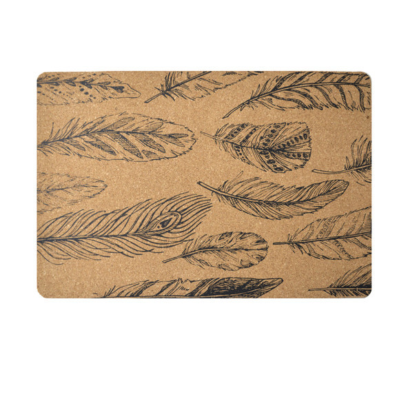 Коврик сервировочный под столовые приборы, 30х45 см, пробка, перо, ТМ МД 10184 Київ - зображення 1