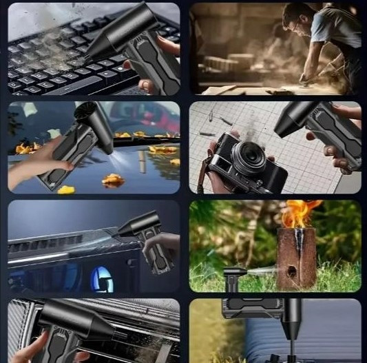 Переносний турбовентилятор із LED-підсвічуванням та безщітковим двигуном 160 000 об/хв Киев - изображение 7