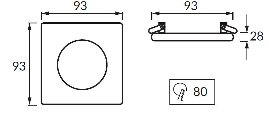 Стельовий світильник/корпус, Strühm, вбудований, квадратний, білий/хром, 1хGU10, STR-03217 Киев - изображение 2