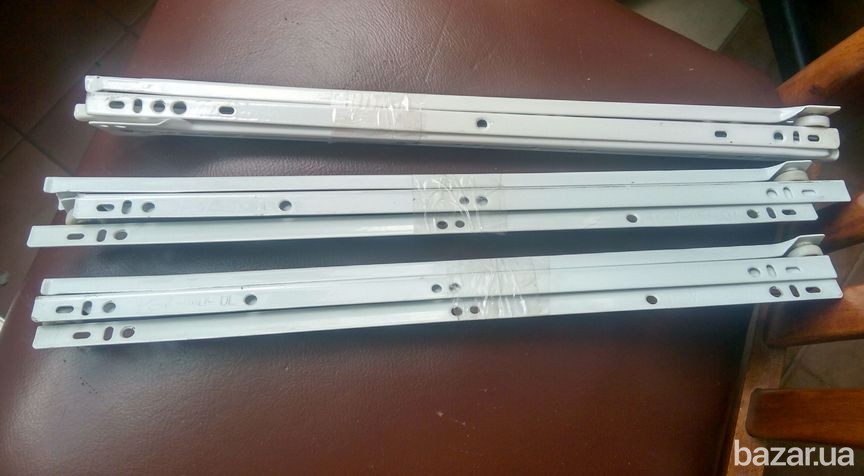 Направляющие роликовые 45см(металл, цвет белый и чёрный) Львов - изображение 3