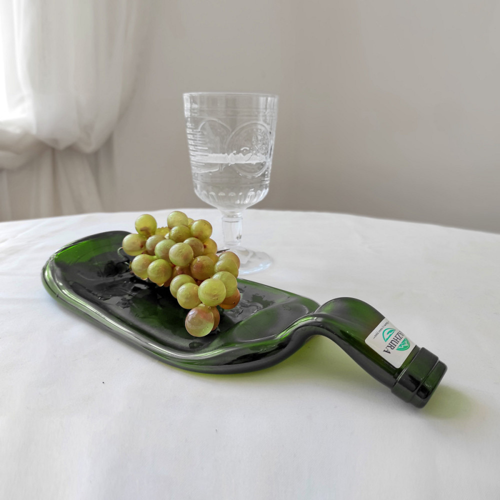 Блюдо Mazhura Пляшка Vine MZ-719755 зелене Київ - зображення 1