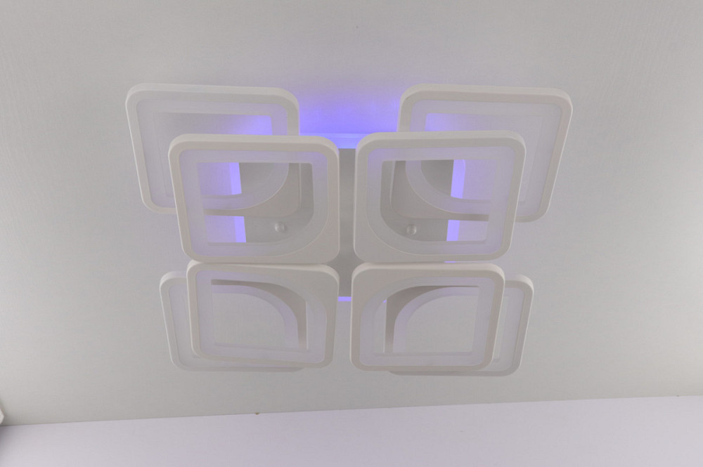 Люстра стельова LED з пультом A2281/4+4S-RGB-wh Білий 11х43х43 см. Київ - зображення 1