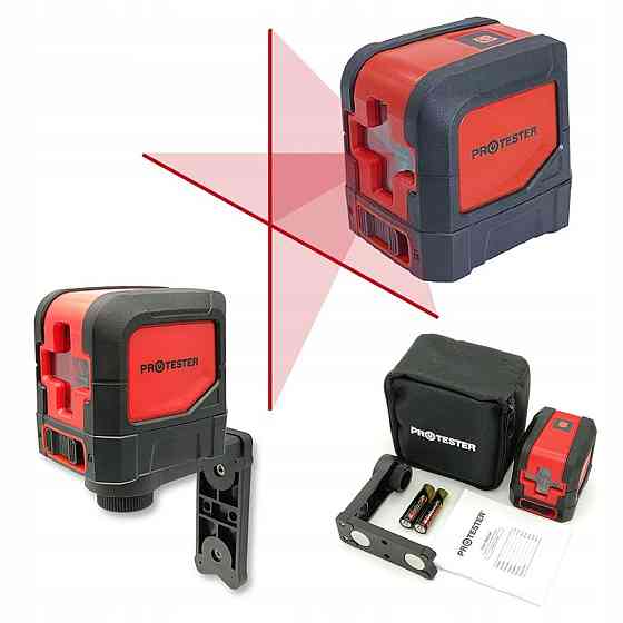 Лазерный уровень, 2 линии, 1H/1V (красный луч) PROTESTER LL102R Харків