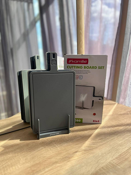 Набор разделочных досок Kamille с подставкой 37х23см KM10080 Одесса - изображение 9