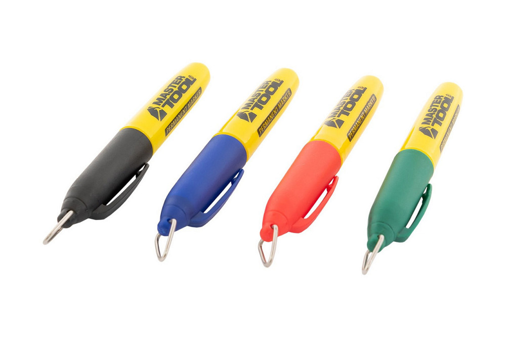 Маркер перманентный MASTERTOOL цветной набор 4шт 14-1822 Харків - зображення 1