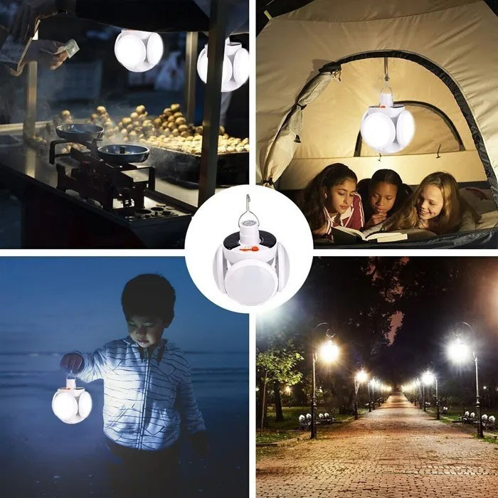 Ліхтар Лампа для кемпінгу акумуляторна + SOLAR на сонячній батареї кемпінговий складаний ліх Одесса - изображение 5