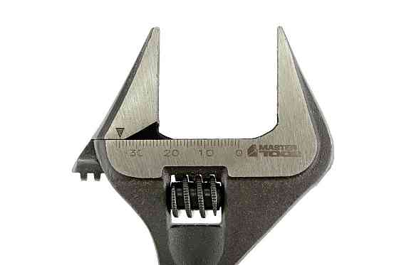 Ключ разводной MASTERTOOL 200 мм 0-38 мм тонкие губки CrV рукоятка с TPR накладкой 76-0322 Харків