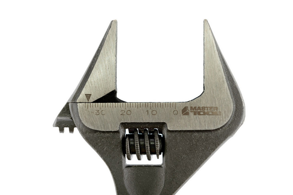 Ключ разводной MASTERTOOL 200 мм 0-38 мм тонкие губки CrV рукоятка с TPR накладкой 76-0322 Харьков - изображение 4