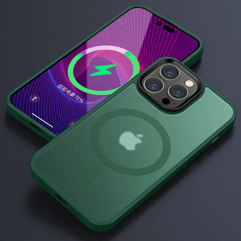 TPU+PC чехол Metal Buttons with MagSafe Colorful для Apple iPhone 14 Pro (6.1") Херсон - зображення 4