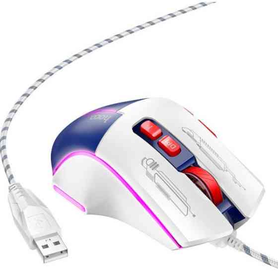 Мишка Hoco GM31 Overlord Luminous White/Blue (Код товару:40693) Харків