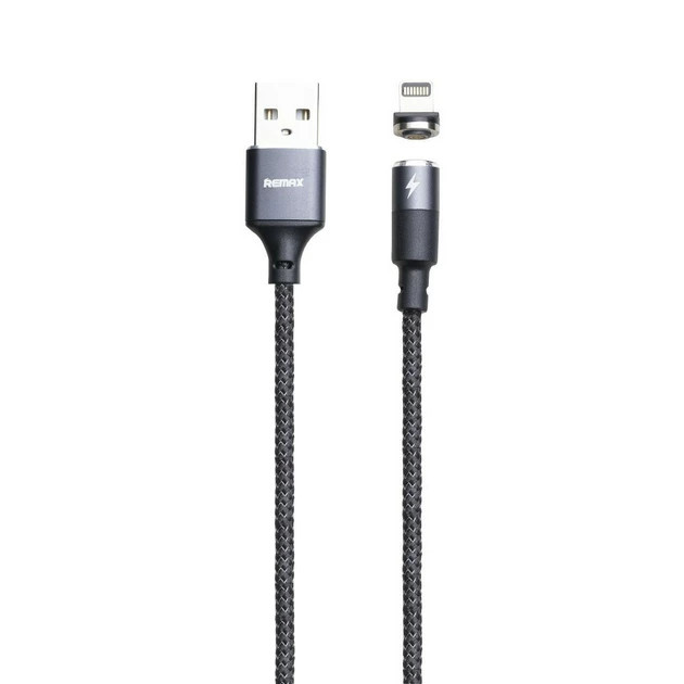 Кабель магнитный USB Remax Lightning Zigie RC-102i-Black 1 м черный Київ - зображення 1