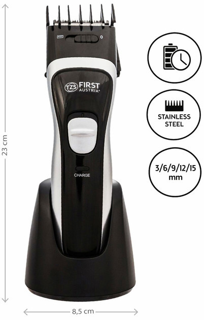 Машинка для стрижки волос в наборе First FA-5676-6 3 Вт черная Київ - зображення 2