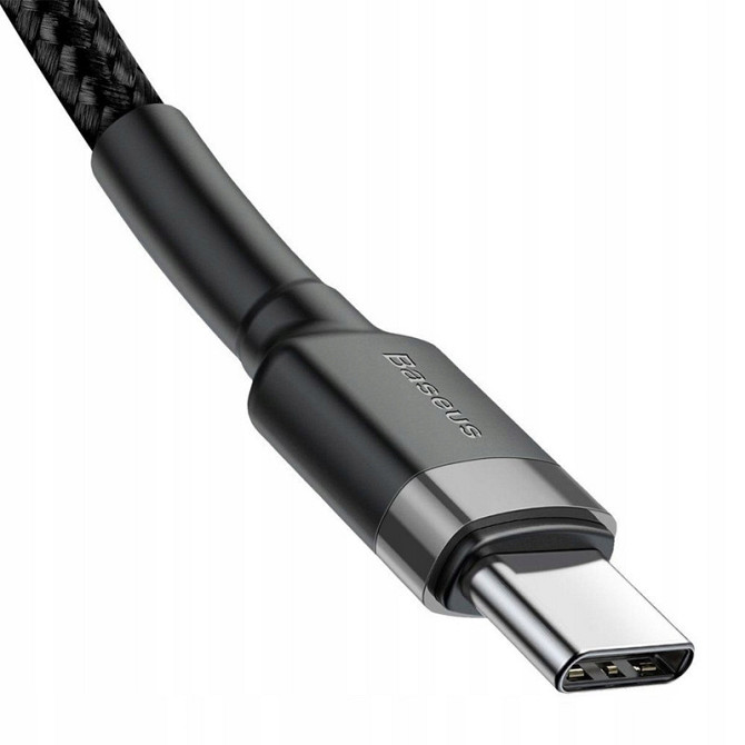 Дата кабель Baseus Cafule Type-C to Type-C Cable PD 2.0 60W (2m) (CATKLF-H) Херсон - зображення 4