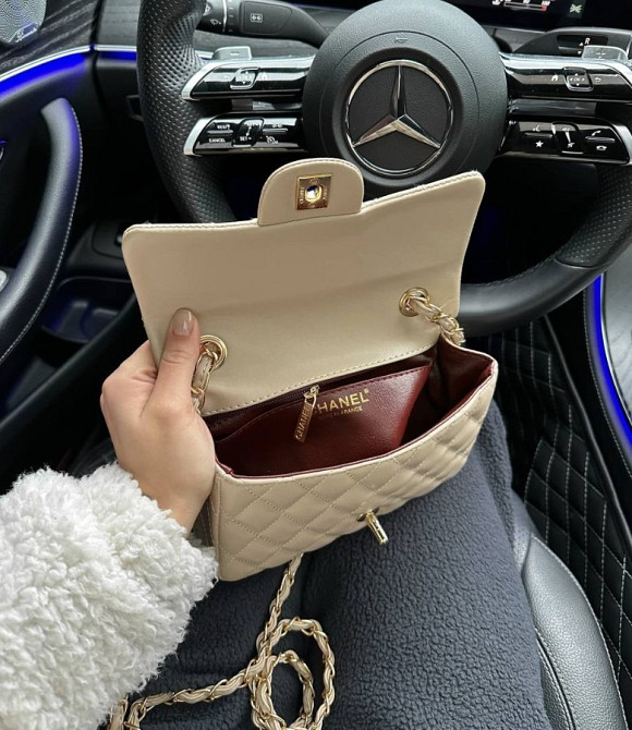 сумка кросс боди женская Chanel 1,55 Beige люкс кроссбоди GB6 Киев - изображение 2