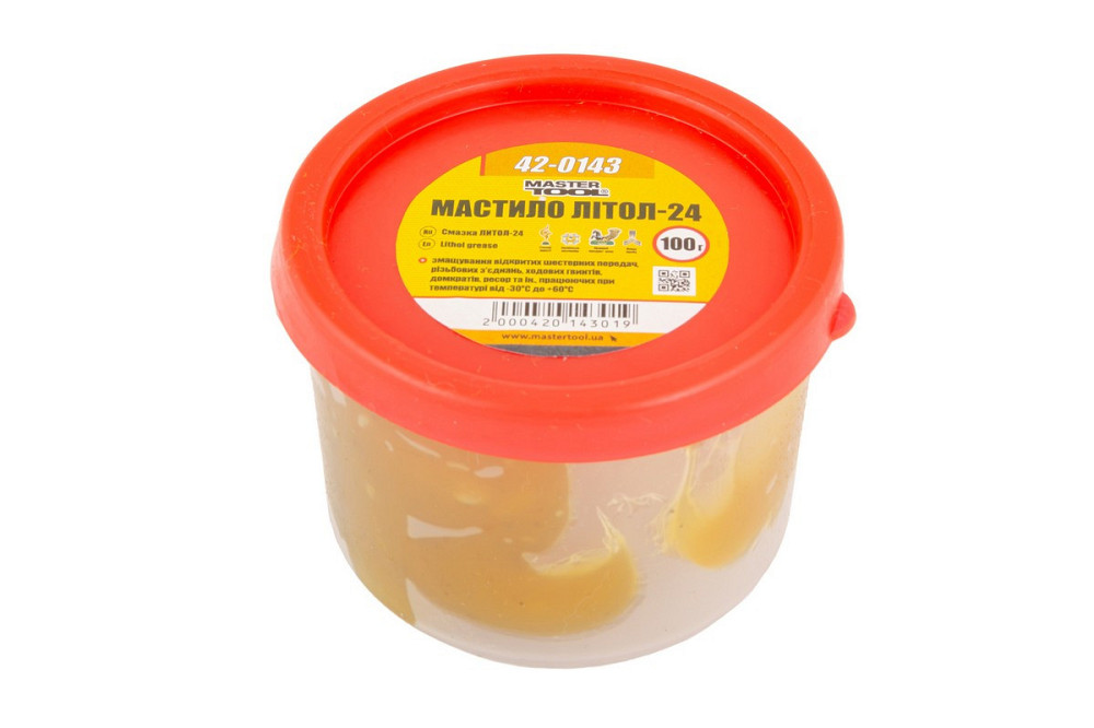 Смазка MASTERTOOL Литол-24 100 г 42-0143 Харьков - изображение 1