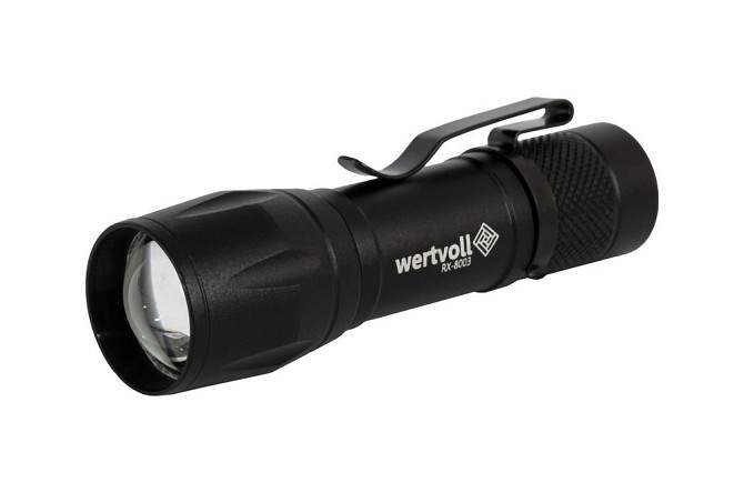 Фонарь с регулировкой фокуса WERTVOLL 3 режима LED/COB LED Li-ion 800 mAh/t 8000 K/100 lum AL 91х26  Харьков - изображение 1