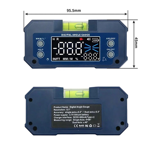 Цифровой многофункциональный угломер-уровень (4*90°, 2 магнита) PROTESTER 5346 Харків