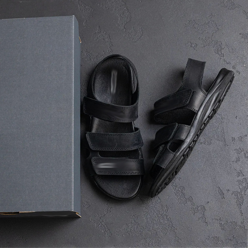 Мужские кожаные сандалии E-series Black Киев - изображение 9