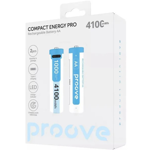 Акумуляторні батарейки Proove Compact Energy Pro AA 2 шт White (RBCE40702002) Харків - зображення 2