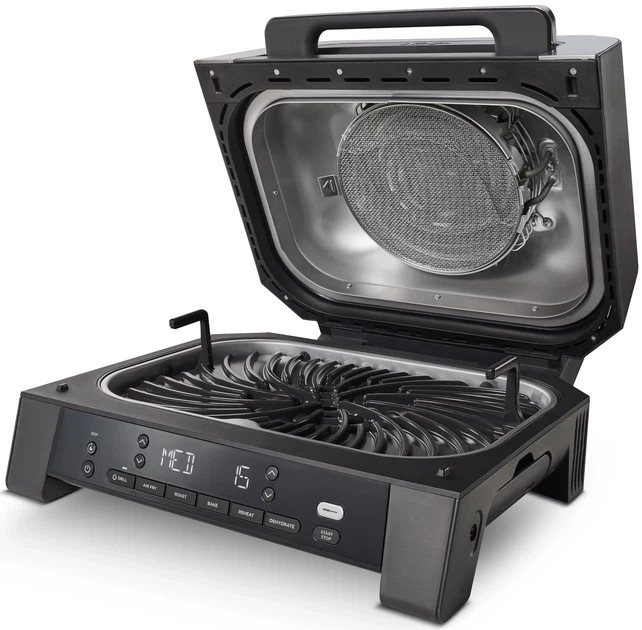 Гриль-барбекю электрический Ninja Foodi MAX Air Grill & Air Fryer с Сooking probe DG551EU 1760 Вт че Київ - зображення 6