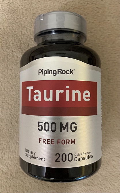 Taurine, 500 мг, таурин, 200 капсул США. Тернопіль - зображення 1
