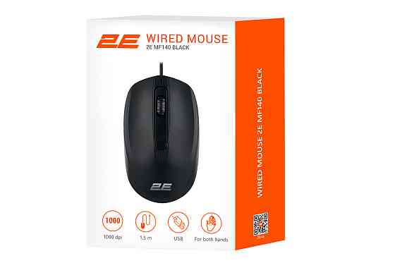 Мышь компьютерная USB проводная 2Е 2E-MF140UB черная Київ