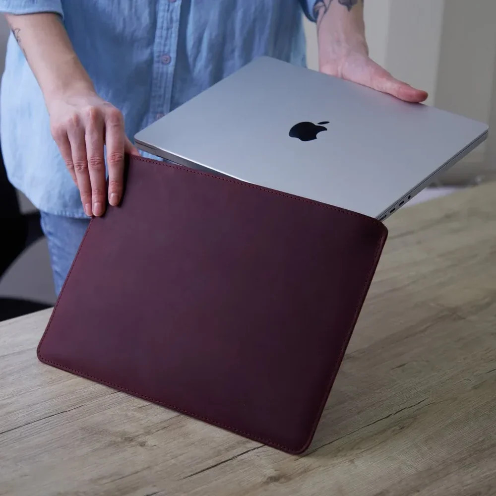 Чехол для ноутбука винтажный Incarne Gamma Plus MacBook Air 15" 2023-2025 gamma-plus-burgundy-vintag Киев - изображение 3