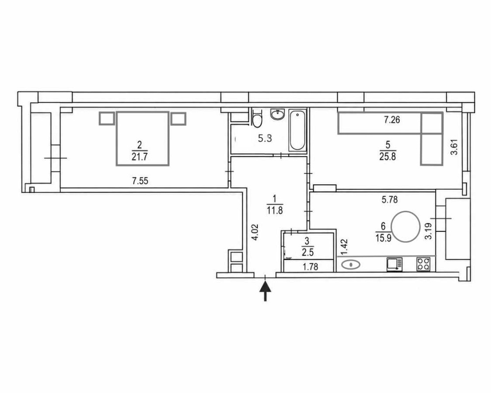 продажа 2-к квартира Киев, Печерский, 145000 $ Київ - зображення 6