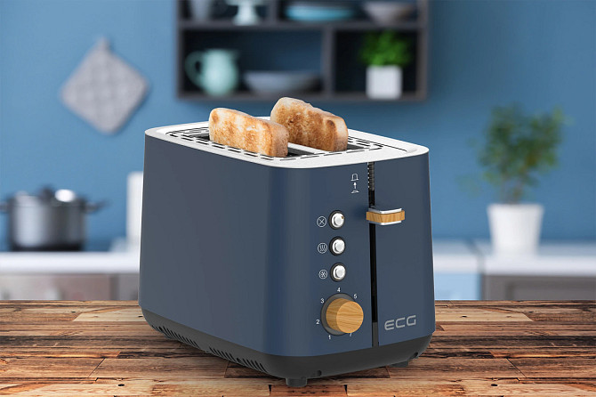 Тостер EСG ST 2768 Timber Petrol 780–925 Вт синий Киев - изображение 10