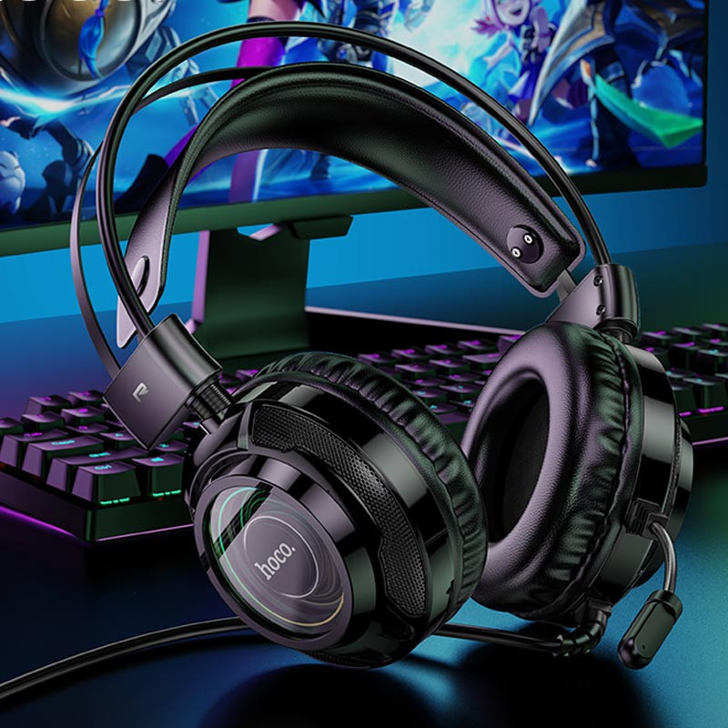 Накладные наушники Hoco W110 Resource (USB+3.5mm/2m) Херсон - зображення 4