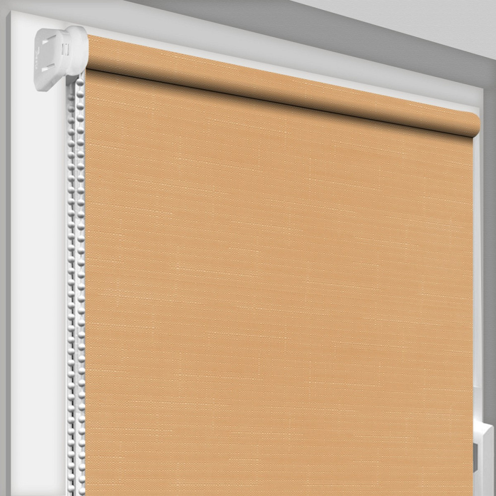 Рулонна штора Rolets Льон 1-2071-425 42.5x170 см відкритого типу Персикова Київ - зображення 1