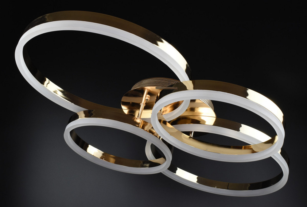 Люстра стельова LED з пультом A8008/2+2-gd Золото 11х63х83 см. Київ - зображення 1