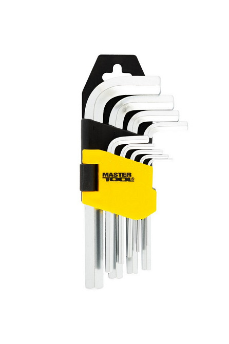 Ключи шестигранные MASTERTOOL CrV 1,5-10 мм 45/112 мм набор 9 шт 75-0955 Харків - зображення 2