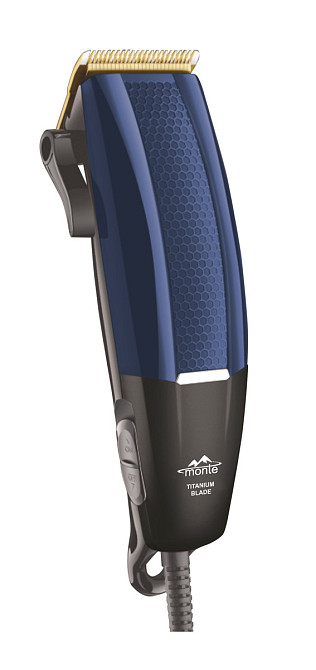 Машинка для стрижки волос Monte MT-5058 B 4 насадки синяя Київ - зображення 3