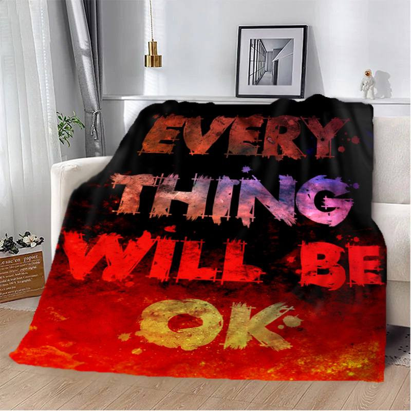 Плед 3D мотиваційний "EVERY THING WILL BE OK №2" 2744_A 12827 160х200 см Киев - изображение 1