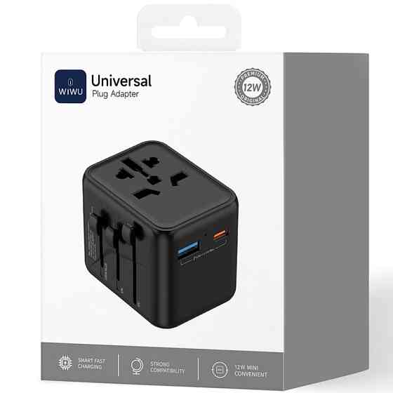 Сетевой универсальный переходник WIWU UA012 Warrior 12W + 1USB-A/1C Херсон