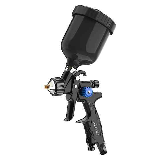 Пистолет окрасочный пневматический HVLP верх.пласт.бачок 250мл, форсунка-0,8мм AUARITA LION-B-LIGHT- Харків