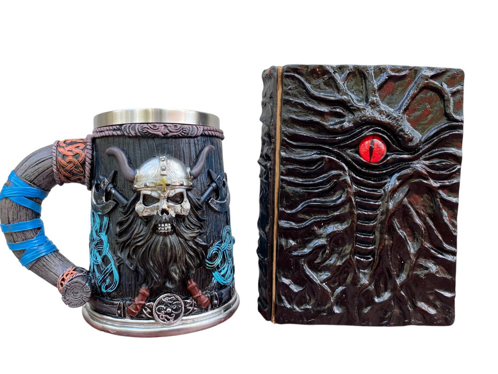 Подарочный набор Кухоль 3 Скандинавский Воина и Блокнот 3 «Книга, смотрящего в ответ» Київ - зображення 1