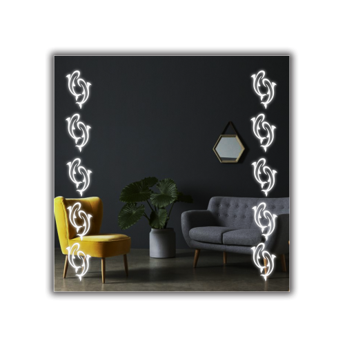 Дзеркало з LED підсвічуванням 700 х 700 мм. Київ Киев - изображение 1